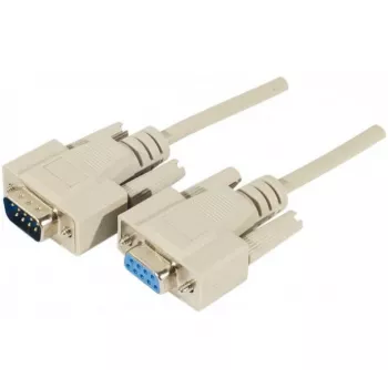 EXERTIS CONNECT Cabo de extensão serial D-Sub 9-Pin, ficha para conector fêmea, 10 m, preto 580261