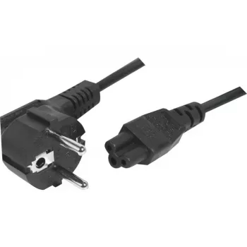 Cabo de alimentação Exertis Connect Schuko para IEC C5 em ângulo, preto, 1,0 m 808359