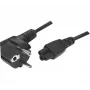 Cabo de alimentação Exertis Connect Schuko para IEC C5 em ângulo, preto, 1,0 m 808359