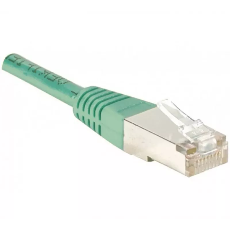 Cabo de patch EXERTIS CONNECT Cat.6 F/UTP, 25 m, verde, RJ45, proteção anti-dobra slim 853330