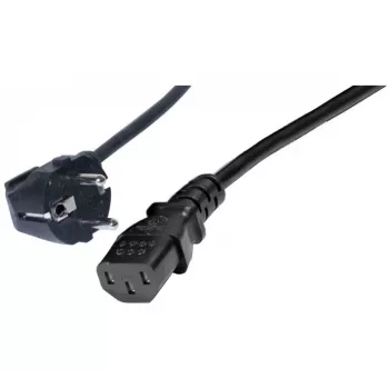 Cabo de alimentação angular Schuko para IEC C13 Exertis Connect, 1 m, preto 808008