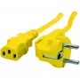 Cabo de alimentação angular Schuko para IEC C13 Exertis Connect, amarelo, 1,8 m 808015