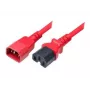 Cabo de alimentação Exertis Connect IEC C14 para C15, vermelho, 1,8 m 808364
