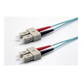 Cabo de rede de fibra ótica OM3 duplex SC/SC Ekivalan, 50/125 µm, água, 2,0 m COZOM3DCDC2SA0020A