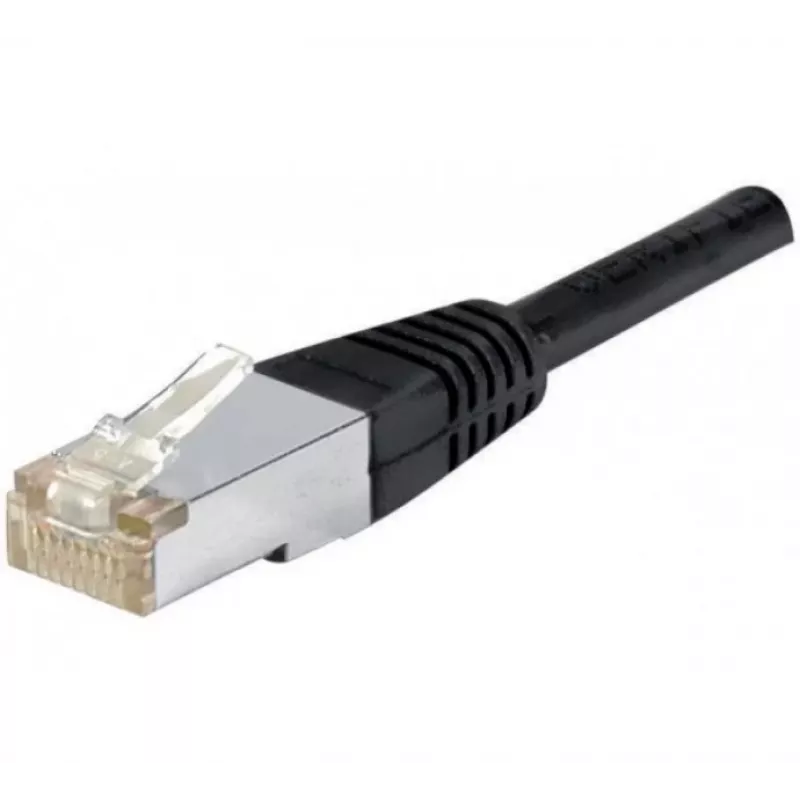 Exertis Connect 845038 Cabo patch à prova de água Cat.6 F/UTP, 0,5 m, preto, proteção de curvatura fina