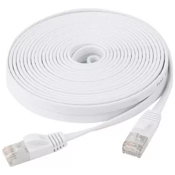 Cabo de rede plano Cat6 U/FTP EXERTIS CONNECT, branco, 5 m 845059