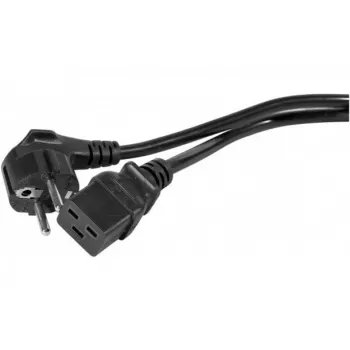 EXERTIS CONNECT Cabo de alimentação Schuko angular para C19 reto, 16 A, 3 m, preto 808018