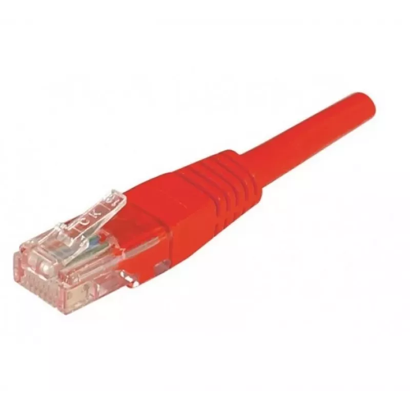 EXERTIS CONNECT Cabo de rede Cat.5e U/UTP, vermelho, 5,0 m, slim snagless boot 853946