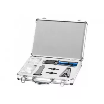 EXERTIS CONNECT Conjunto de ferramentas de rede com fichas RJ45 em mala de alumínio e plástico (818082)