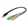 Exertis Connect Adaptador de headset CTIA - 3,5mm TRRS para TRS duplo (divisor de auscultadores/microfone) 721135