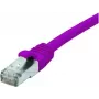 EXERTIS CONNECT Cabo de rede Cat. 6 F/UTP cobre PoE sem halogéneos violeta 0,3m com Snagless Boot 854409