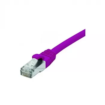 EXERTIS CONNECT Cabo de rede Cat. 6 F/UTP cobre PoE sem halogéneos violeta 0,3m com Snagless Boot 854409