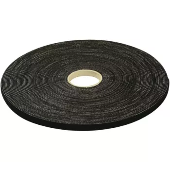 EXERTIS CONNECT Fita de velcro para montagem, 15 mm x 10 m, preto, para instalação amiga dos cabos de rede e dados 629445