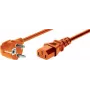 EXERTIS CONNECT Cabo de alimentação, ficha Schuko angular para conector fêmea IEC C13, laranja, 0,6 m (808071)