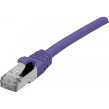 EXERTIS CONNECT Cabo de rede Cat. 6 F/UTP PoE sem halogéneos, violeta, 0,5 m, snagless 854410