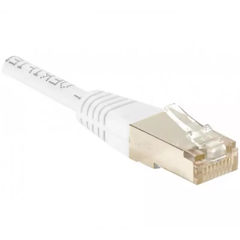 Exertis Connect 853816 Cabo patch Cat.6 F/UTP, 10 m, branco, proteção de curvatura fina