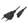 Cabo de alimentação Exertis Connect, ficha Euro para conector fêmea Euro-8, preto, 1,0 m (808308)
