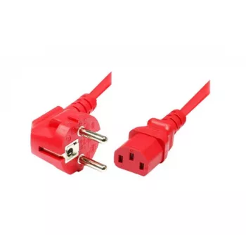 Cabo de alimentação Exertis Connect angular Schuko para IEC C13, vermelho, 5 m 808029