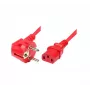 Cabo de alimentação Exertis Connect angular Schuko para IEC C13, vermelho, 5 m 808029