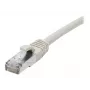 Cabo de rede Cat. 6A S/FTP EXERTIS CONNECT, TPE, isento de halogéneos, certificado GRS, snagless, cinzento, 1 m 854503