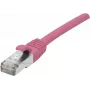 EXERTIS CONNECT Cabo de rede Cat. 6 F/UTP PoE sem halogéneos, rosa, 0,5 m, Snagless 854432
