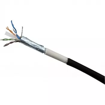 Exertis Connect Cabo de rede Cat6 para exterior RJ45 para RJ45, F/UTP, 20m, preto 845046