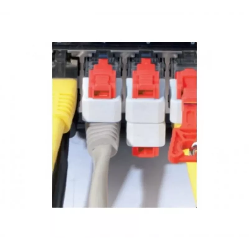 EXERTIS CONNECT RJ45 Port Lock (pack de 10, azul) com chave – Bloqueia o acesso não autorizado à rede 848943