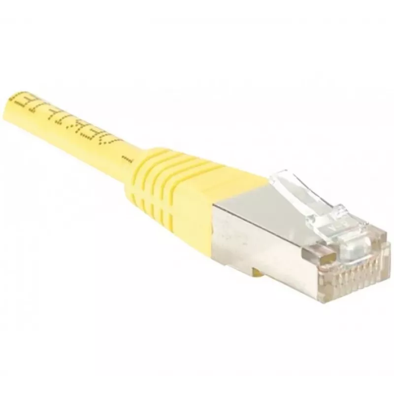 EXERTIS CONNECT Cabo de rede Cat.6 F/UTP, 20 m, amarelo, RJ45, Slimline Snagless Boot 853332