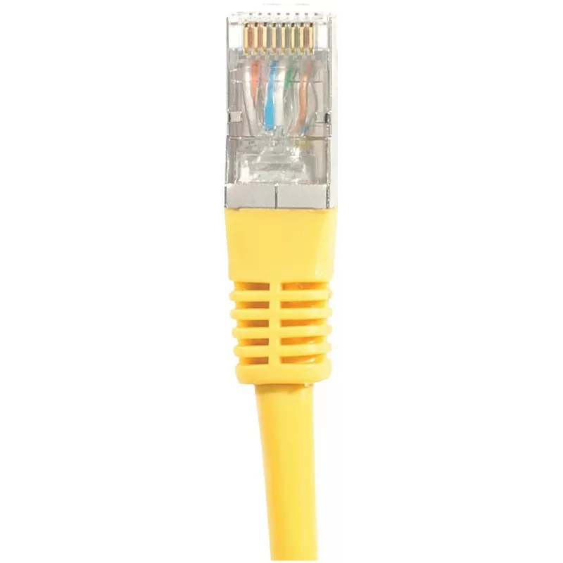 EXERTIS CONNECT Cabo de rede Cat.6 S/FTP PiMF, amarelo, 0,3 m, Slim Snagless Boot 856822