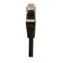Cabo de rede EXERTIS CONNECT Cat.6 S/FTP, PiMF, preto, 1,0 m, Slim Bend Protection 856852