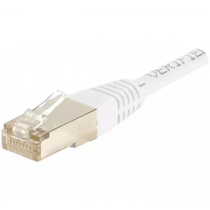 Cabo de rede EXERTIS CONNECT Cat.6 S/FTP PiMF, RJ45, branco, 30 m 856935