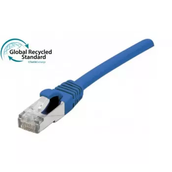 Cabo de rede RJ45 Cat. 6 F/UTP EXERTIS CONNECT, certificado GRS, azul, 1,5 m 854613