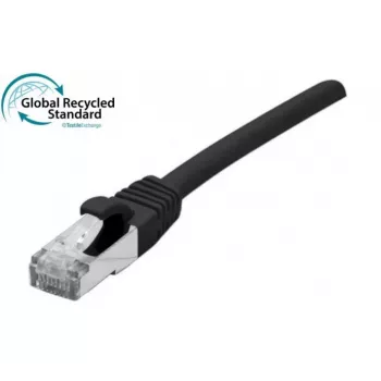 EXERTIS CONNECT Cabo de rede RJ45 Cat. 6 F/UTP, certificado GRS, preto, 0,5 m 854647