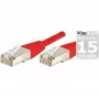 EXERTIS CONNECT Cabo de rede Cat.6a F/UTP, vermelho, 0,15 m, 10 Gbps, Slim Snagless Boot 859530