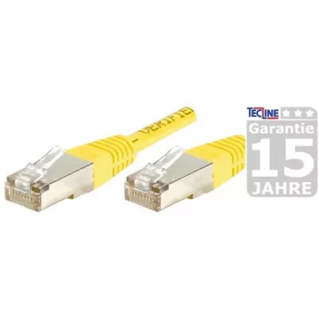 EXERTIS CONNECT Cabo de rede Cat.6A S/FTP, 10 m, amarelo, Slim Snagless Boot, 10 Gbps 858337