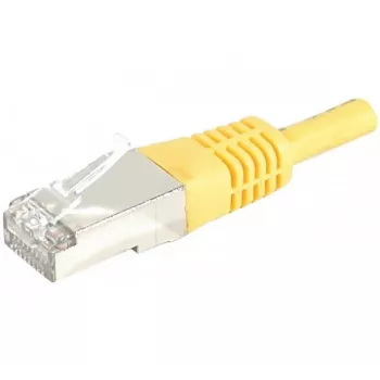 EXERTIS CONNECT 858339 Cabo de rede Cat.6A S/FTP, 20 m, amarelo, Slim Boot