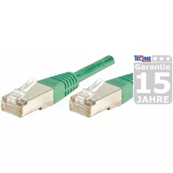 EXERTIS CONNECT Cabo de rede CAT.6a F/UTP, verde, 1,0 m, 10 Gbps, Slim Boot 859548