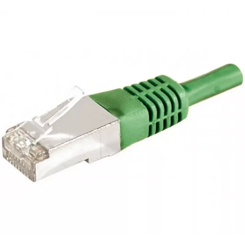 EXERTIS CONNECT Cabo de rede Cat.6a F/UTP, 3 m, verde, 10 Gbps, Slim Boot 859551