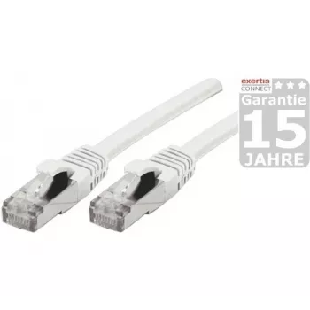 EXERTIS CONNECT Cabo de rede Cat 6A S/FTP, 0,5 m, branco 858499