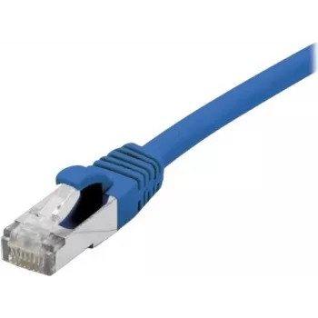 EXERTIS CONNECT Cabo de rede Cat 6A S/FTP, azul, 1,0 m, Slim Snagless Boot 858452