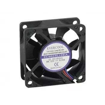 Exertis Connect Evercool Ventoinha de caixa 60 mm com rolamento de deslizamento 910182