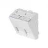 EXERTIS CONNECT Módulo cego 45x45mm para 2 módulos Keystone, 30°, branco sinal RAL 9003 911711