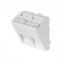 EXERTIS CONNECT Módulo cego 45x45mm para 2 módulos Keystone, 30°, branco sinal RAL 9003 911711