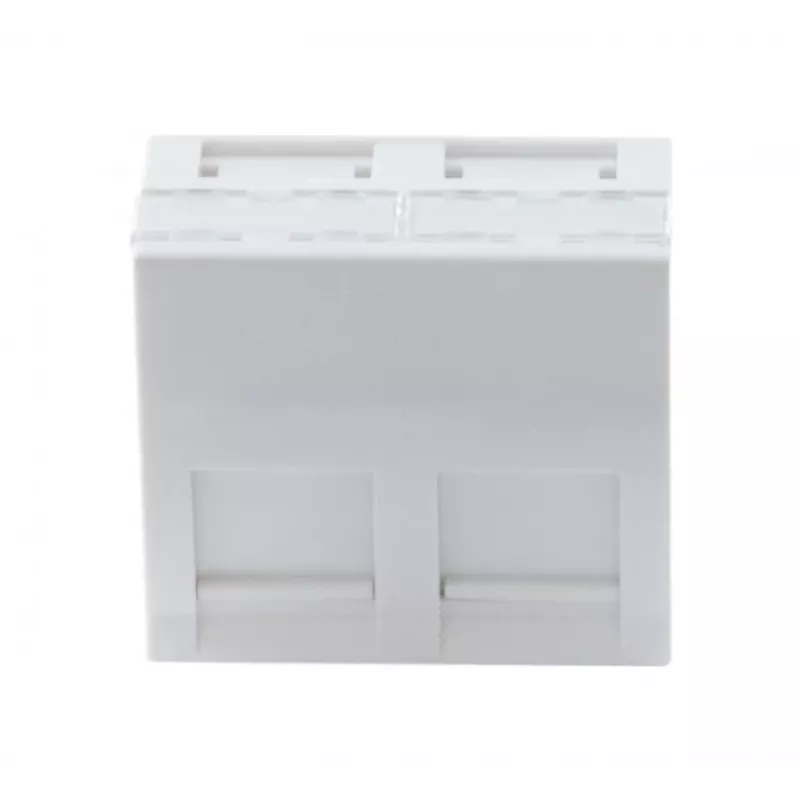 EXERTIS CONNECT Módulo cego 45x45mm para 2 módulos Keystone, 30°, branco sinal RAL 9003 911711