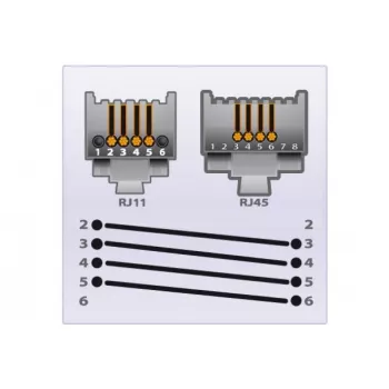 EXERTIS CONNECT Cabo telefónico, branco, 7,0 m (EXC911746)