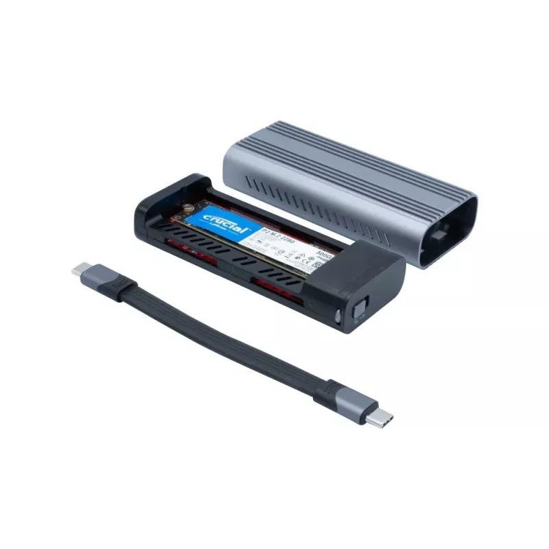 EXERTIS CONNECT Caixa para SSD M.2, USB4/Thunderbolt 4 40Gbps Type-C, para SSD M.2 NVMe/PCIe 924640