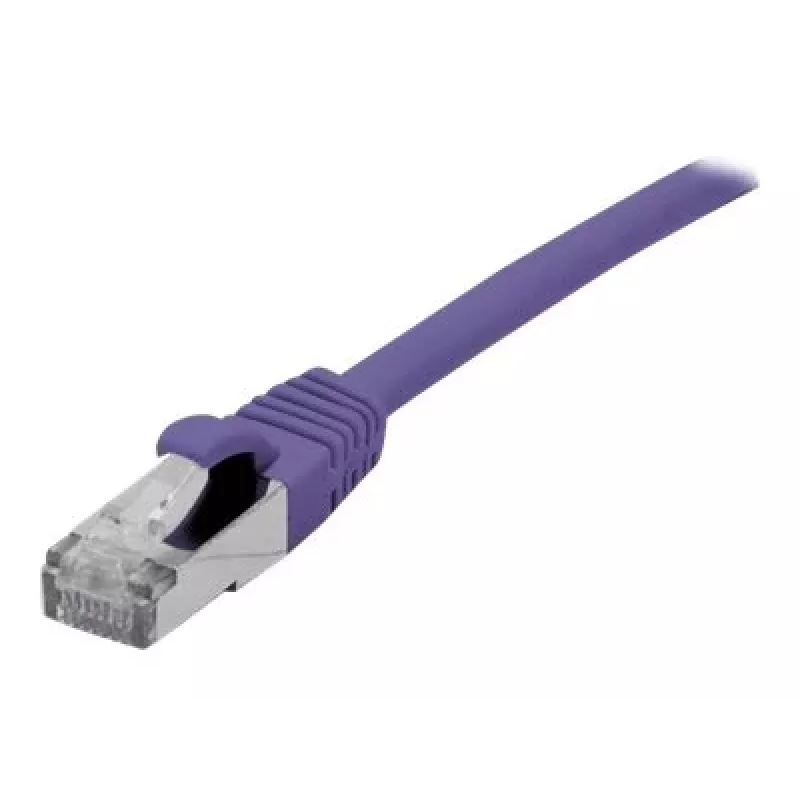 EXERTIS CONNECT Cabo de rede Cat 6A S/FTP, violeta, 20 m, Slim Snagless, 10 Gbps 858524