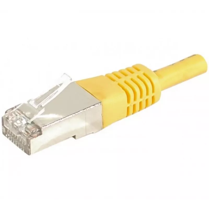 EXERTIS CONNECT Cabo de rede Cat.6a F/UTP, amarelo, 5m, 10 Gbps 859567