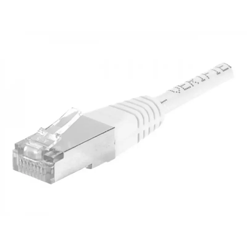 EXERTIS CONNECT Cabo de rede Cat.6a F/UTP, 0,5 m, branco, 10 Gbps, RJ45, Snagless 859577