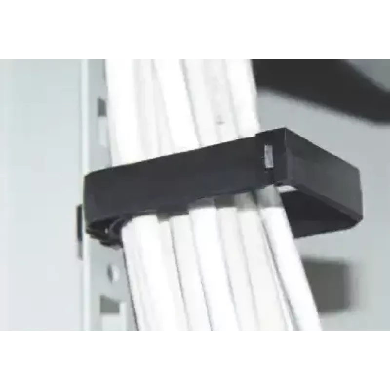 IT-BUDGET Suporte de gestão de cabos em plástico - LxAx 60 x 40 mm - fixação por clique em nível 19 polegadas - preto (01900651010)